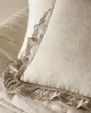 Zara Home наволочка декоративная из льна, светло-бежевый, 50x50 см — фото 7