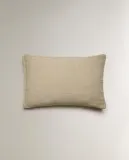 Zara Home наволочка декоративная из льна, бежевый · 6366/008 — фото 5