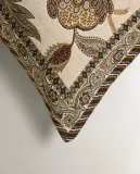 Zara Home наволочка декоративная из хлопка, зелёный, 50x50 см — фото 3