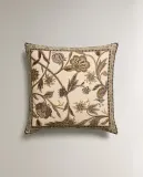 Zara Home наволочка декоративная из хлопка, зелёный, 50x50 см — фото 4