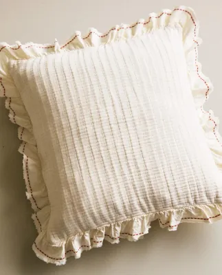 Zara Home наволочка декоративная из хлопка, оранжевый, 40x40 см