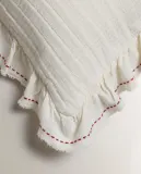 Zara Home наволочка декоративная из хлопка, оранжевый, 40x40 см — фото 3