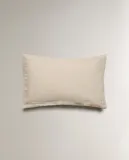 Zara Home наволочка декоративная из льна, светло-бежевый · 1140/007 — фото 6