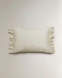 Zara Home наволочка декоративная из хлопка, молочный — фото 4