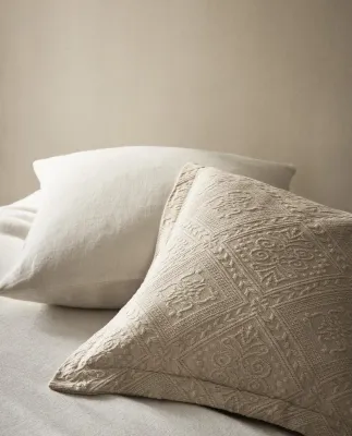 Zara Home наволочка декоративная из хлопка, бежевый · 1162/007