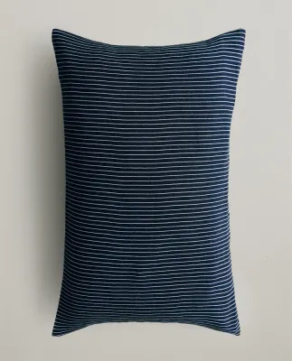 Zara Home наволочка декоративная из хлопка, синий, в полоску, 30x50 см