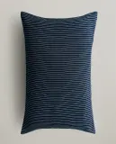 Zara Home наволочка декоративная из хлопка, синий, в полоску, 30x50 см — фото 1