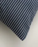 Zara Home наволочка декоративная из хлопка, синий, в полоску, 30x50 см — фото 4