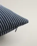 Zara Home наволочка декоративная из хлопка, синий, в полоску, 30x50 см — фото 8