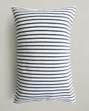 Zara Home наволочка декоративная из хлопка, белый, в полоску, 40x60 см — фото 1