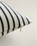 Zara Home наволочка декоративная из хлопка, белый, в полоску, 40x60 см — фото 4