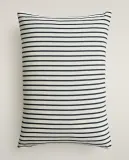 Zara Home наволочка декоративная из хлопка, белый, в полоску, 40x60 см — фото 7