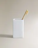 Zara Home стакан для ванной комнаты, фаянс, белый — фото 4