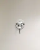 Zara Home крючок для ванной комнаты, латунь, серебристый — фото 3