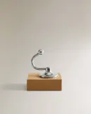 Zara Home крючок для ванной комнаты, латунь, серебристый — фото 5