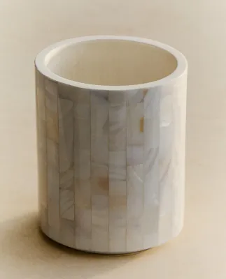Zara Home стакан для ванной комнаты, камень, светло-бежевый