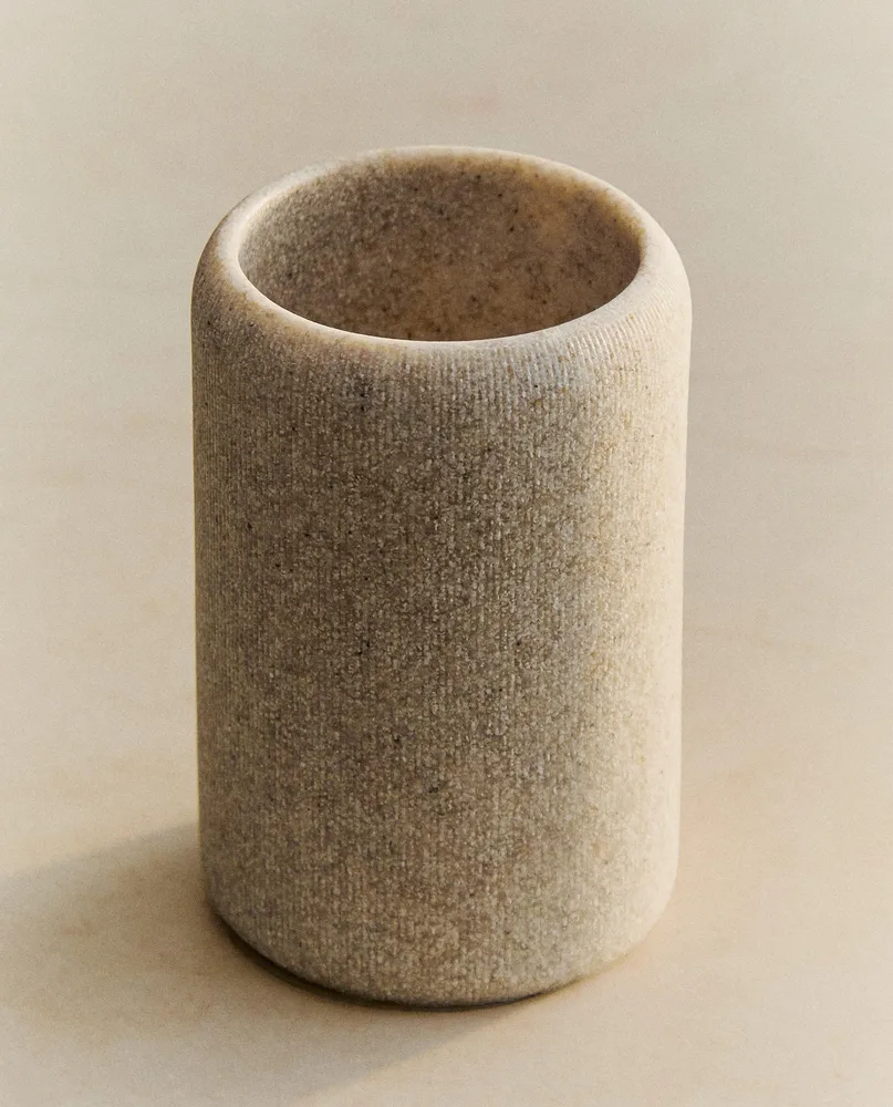 Zara Home стакан для ванной комнаты, смола, бежевый