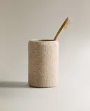 Zara Home стакан для ванной комнаты, смола, бежевый — фото 5