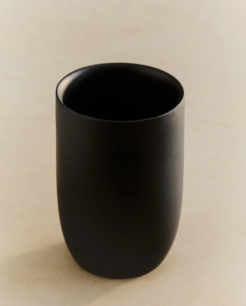 Zara Home стакан для ванной комнаты, пластик, чёрный