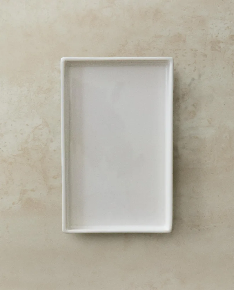 Zara Home поднос, фаянс, белый · 1576/102