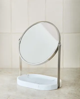 Zara Home зеркало для ванной комнаты, стекло, серый