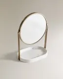 Zara Home зеркало для ванной комнаты, стекло, серый — фото 5
