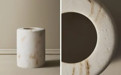 Zara Home ведро для мусора, мрамор, бежевый · 4532/743