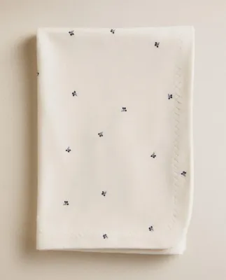 Zara Home плед детский из полиэстера, экрю, 70x100 см