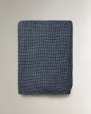 Zara Home плед детский из хлопка, синий, в клетку, 90x120 см — фото 3
