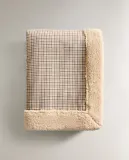 Zara Home плед из хлопка, экрю, в клетку — фото 3