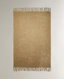 Zara Home плед из полиэстера, светло-бежевый, 140x190 см — фото 7