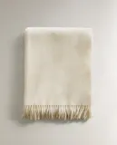 Zara Home плед из хлопка, экрю, 130x170 см — фото 5