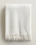 Zara Home плед из хлопка, экрю, 130x170 см — фото 8