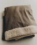 Zara Home плед из хлопка, зелёный, в клетку · 3338/004 — фото 7