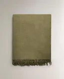 Zara Home плед из акрила, зелёный — фото 6