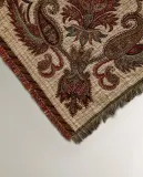 Zara Home плед из хлопка, светло-бежевый, 140x190 см — фото 2