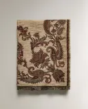 Zara Home плед из хлопка, светло-бежевый, 140x190 см — фото 5