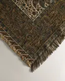 Zara Home плед из хлопка, хаки, 140x190 см — фото 5