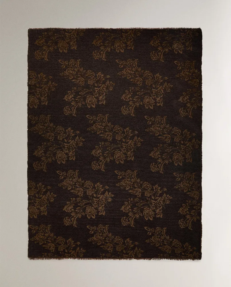 Zara Home плед из полиэстера, коричневый, 140x190 см · 3371/004