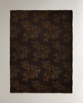 Zara Home плед из полиэстера, коричневый, 140x190 см · 3371/004