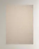 Zara Home плед из полиэстера, светло-бежевый — фото 2