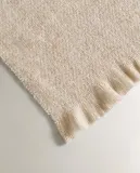 Zara Home плед из полиэстера, светло-бежевый — фото 6