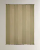 Zara Home плед из хлопка, зелёный, в полоску, 140x190 см — фото 5