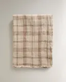 Zara Home плед из льна, зелёный, 140x190 см — фото 3
