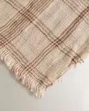 Zara Home плед из льна, зелёный, 140x190 см — фото 6