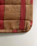 Zara Home плед из хлопка, горчичный, в полоску, 70x100 см — фото 6