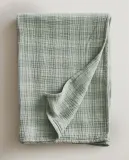 Zara Home плед из хлопка, зелёный, в клетку · 3196/004 — фото 1