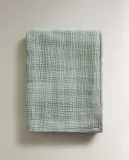 Zara Home плед из хлопка, зелёный, в клетку · 3196/004 — фото 6