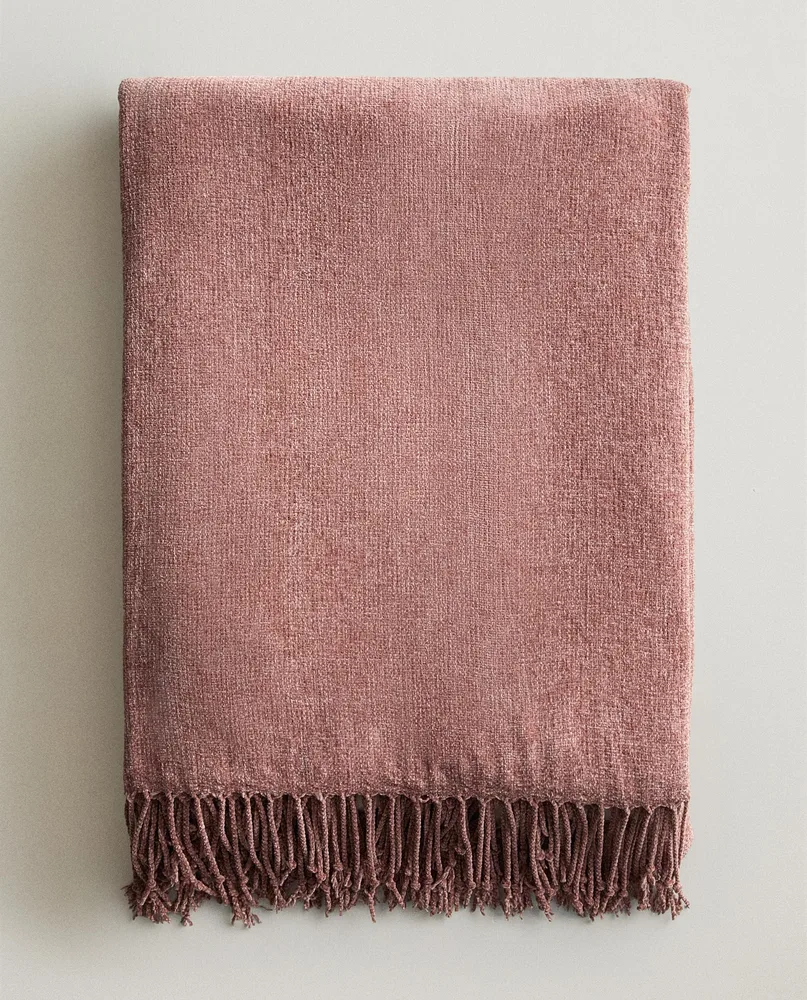 Zara Home плед из полиэстера, коричневый, 140x190 см · 2360/004