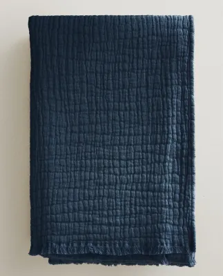 Zara Home плед из хлопка, зелёный · 3121/004